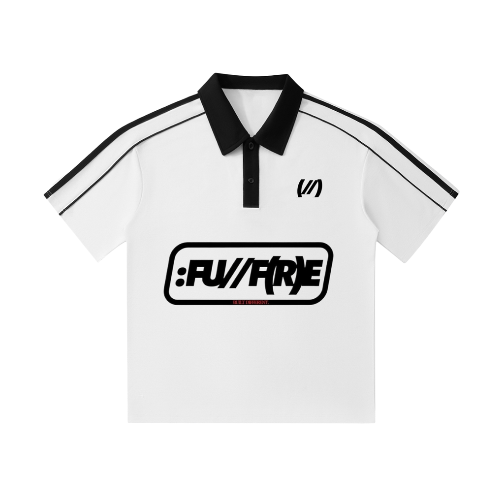Contrast Collar Short-Sleeve Polo Shirt