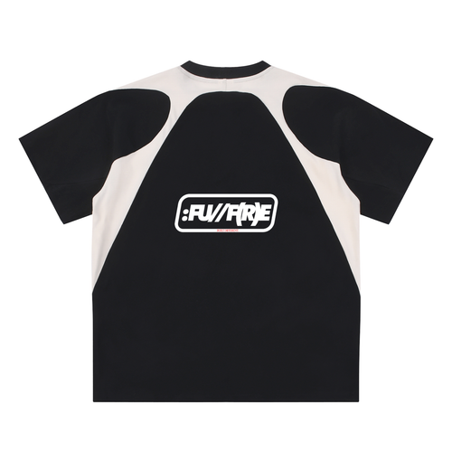 Contrast Panel Cotton T-Shirt
